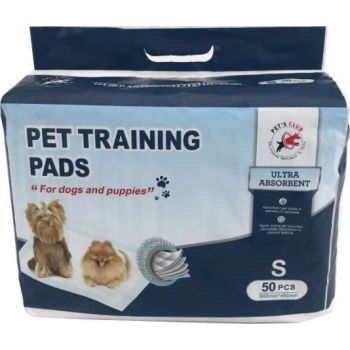  PETS CLUB PET TRAINING PADS ULTRA ABSORBENT AND 5 LAYER WITH FLOOR STICKER, SIZE, 60*45 CM, 50 PCS 