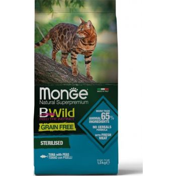  Monge Bwild Grain Free Cat Dry Food  Sterilised Tuna With Peas 1.5kg 