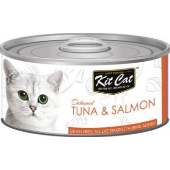  Kit Cat Wet Food TUNA & SALMON 80g 