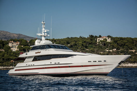 Red Sapphire anchored off Monaco