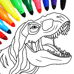 תמונת סמל משחק צבע דינוזאור