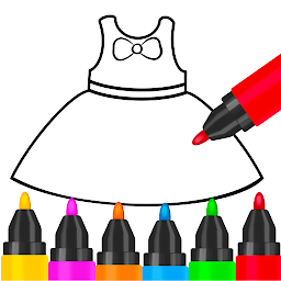 Imagen de ícono de colorear y dibujar para niñas