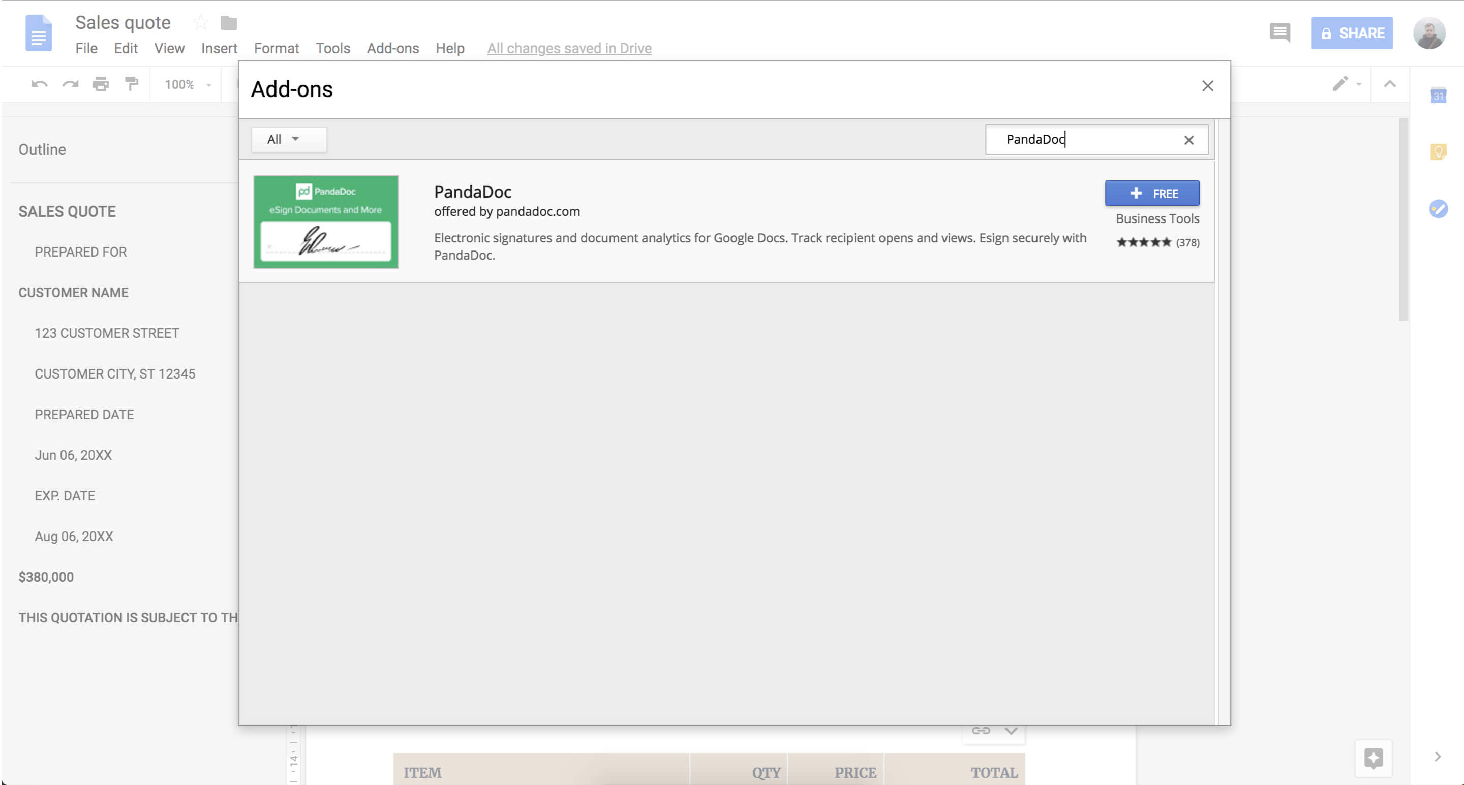 The PandaDoc Google Docs add-on makes it easy to add Google Doc signatures