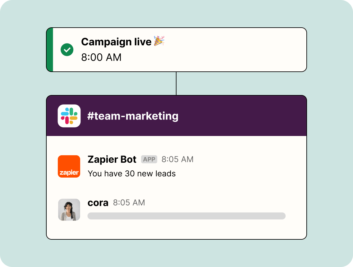 An illustration showing a campaign going live