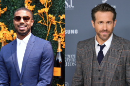 Michael B. Jordan attends the 12th Annual Veuve Clicquot Polo Classic at Liberty State Park on June 01, 2019 in Jersey City, New Jersey. (Photo by Jamie McCarthy/Getty Images for Veuve Clicquot); Actor Ryan Reynolds attends WSJ Magazine 2021 Innovator Awards at Museum of Modern Art on November 01, 2021 in New York City. (Photo by Theo Wargo/Getty Images)