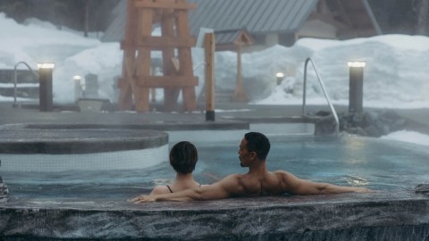 A hot pool at Alyeska Resort
