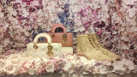 Dior accessories on display