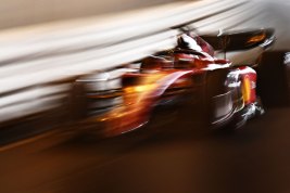 Ferrari racer Charles Leclerc during the final practice session before the 2022 Monaco Grand Prix.
