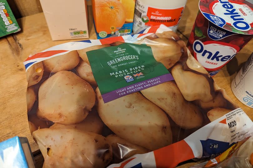 Products like potatoes have gone up in price at most supermarkets - and bags have got smaller too
