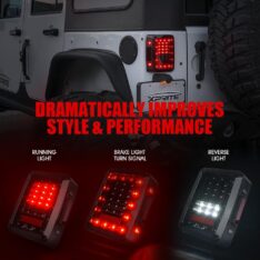 Xprite Clear Lens Red LED For  Jeep  JK JKU 2007-2018