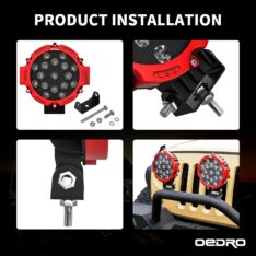 OEdRo 7 Inches Light Pods, Light Fit for Jeep,