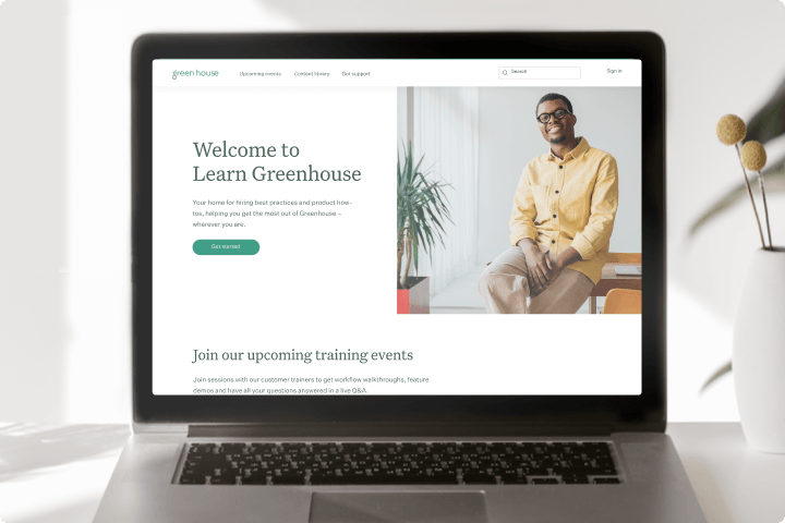 Learn Greenhouse Website and Leaf Fingerprint collage