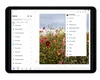 A .jpg image of a flower is open in Dropbox on a tablet.