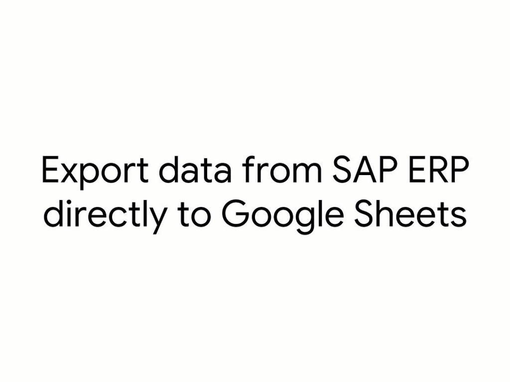 SAP Sheets integration