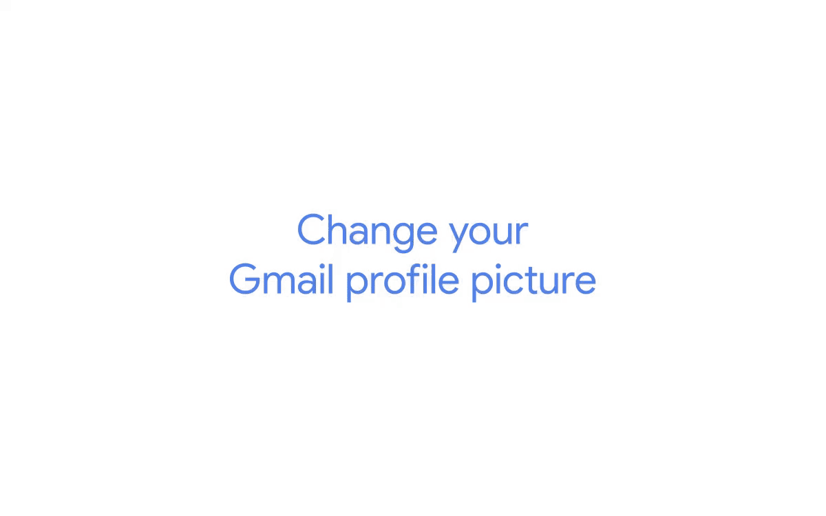 An illustration showing how to change your Gmail profile picture on desktop