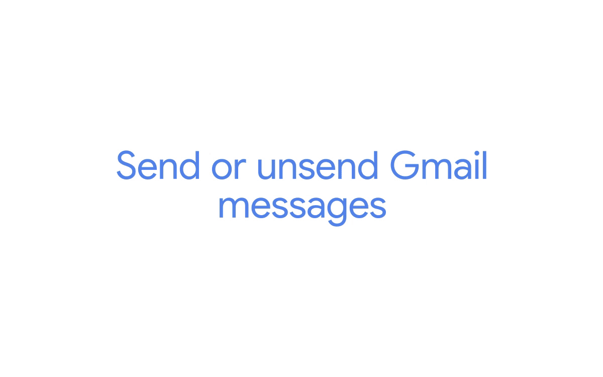 An animation showing how to send and unsend a message in Gmail