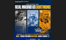 Stadeo Indonesia menggelar acara live room laga final Liga Champions antara Borussia Dortmund versus Real Madrid.