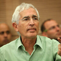 Former MK Shai Hermesh gestures as he speaks at a committee meeting in Knesset on November 14, 2012. (Miriam Alster/Flash90)